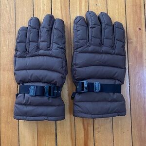 LL Bean Goose Down Insulated Winter Gloves Brown,
Leather Palm, Women’s Large